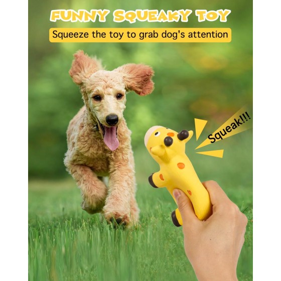 Cartoon Squeaky Dog Chew Cow Toy