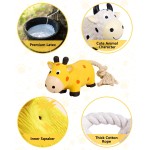 Cartoon Squeaky Dog Chew Cow Toy